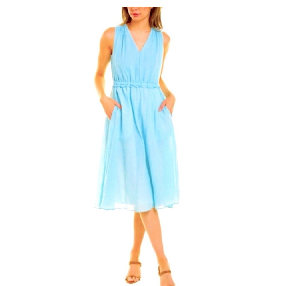 Donna Karan Sweet Sky Blue Midi Dress